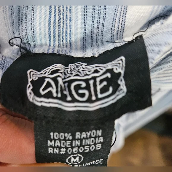 Wide leg striped palazzo pant w/tie waist - Picture 8 of 8